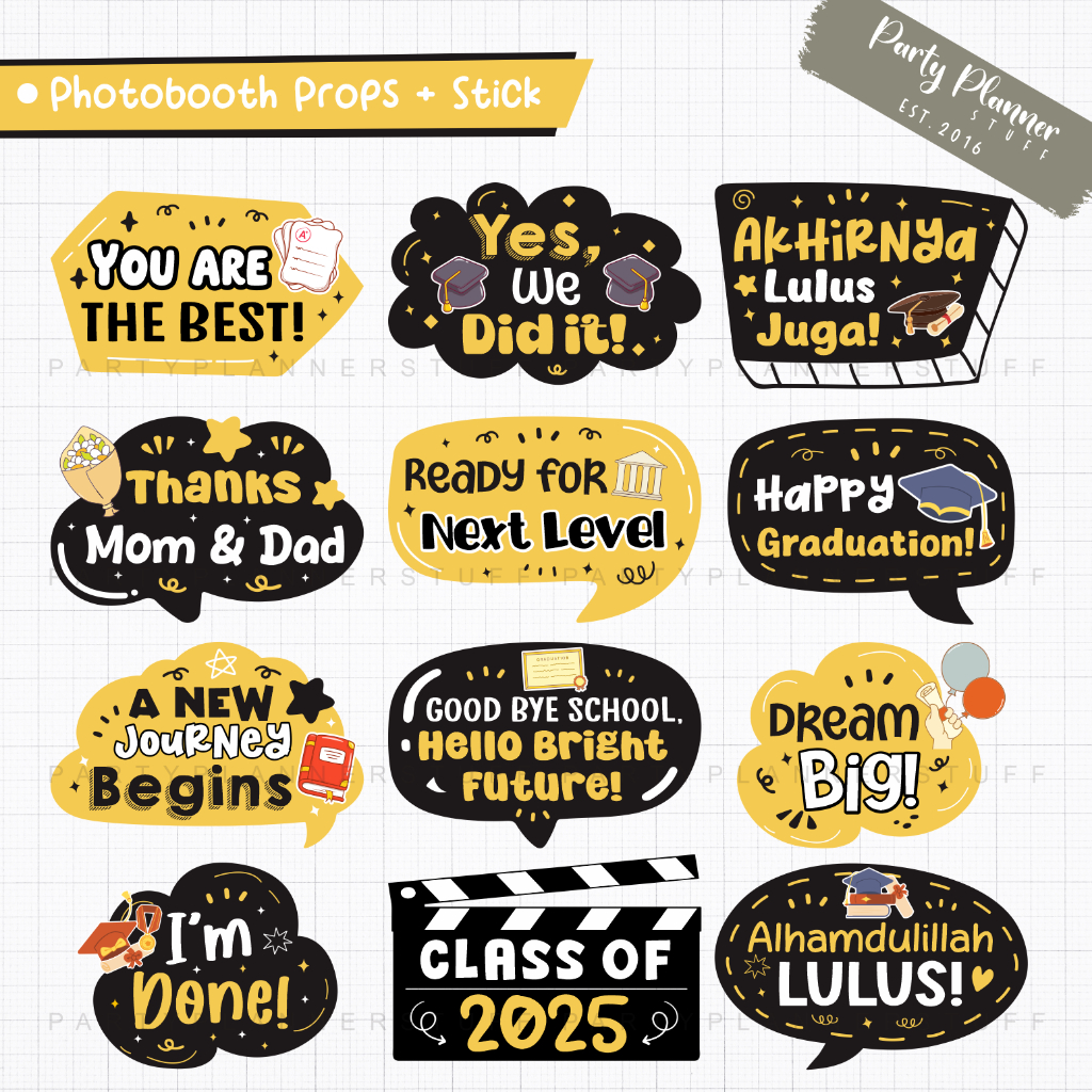 Props happy graduation muslim photo props foto wisuda sekolah muslim moslem happy graduation aksesor