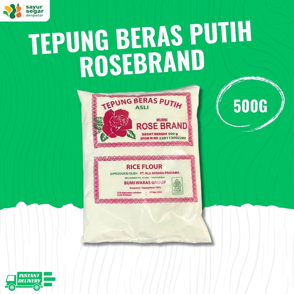 

Tepung Beras Putih Rosebrand 500gr - Sayur Segar Denpasar