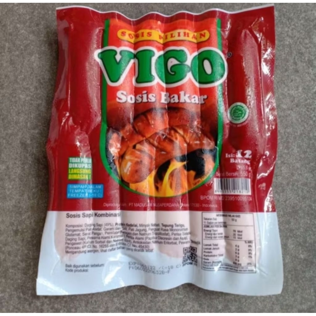 

VIGO Sosis Bakar Rasa Sapi isi 12pcs / 500gr