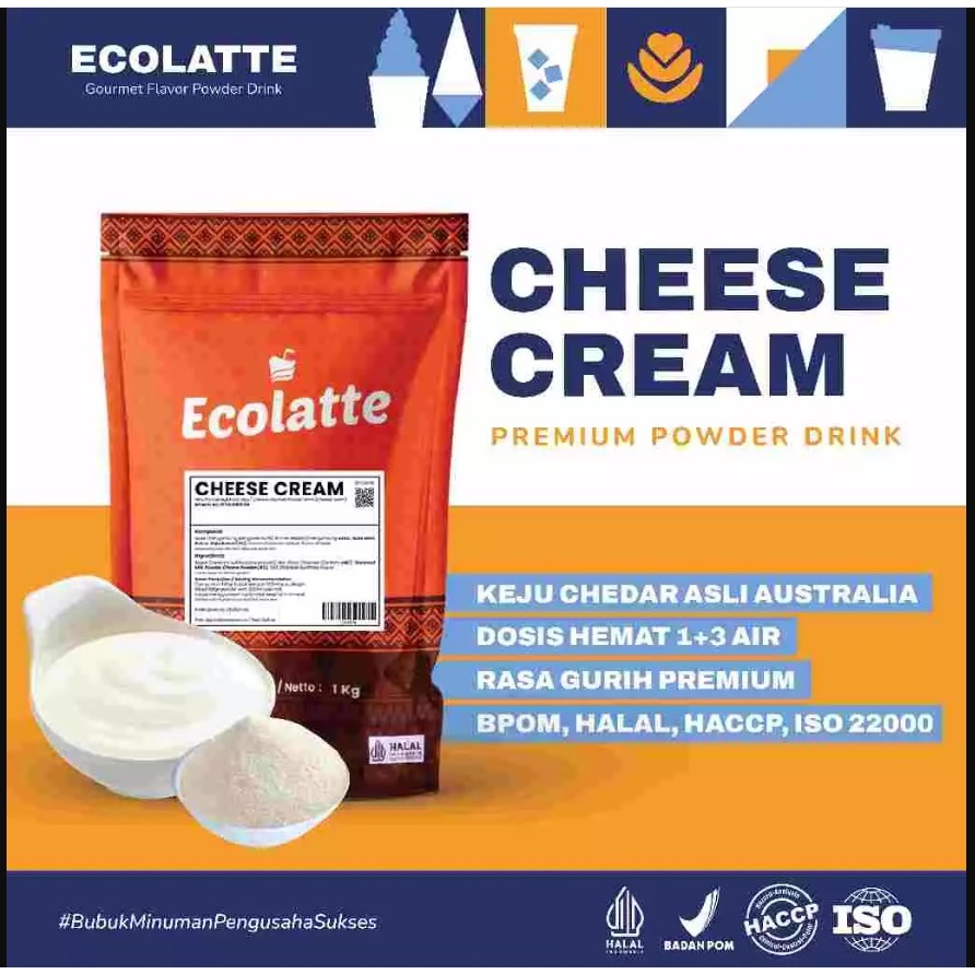 

CHEESE CREAM ECOLATTE PREMIUM TOPPING POWDER 1KG