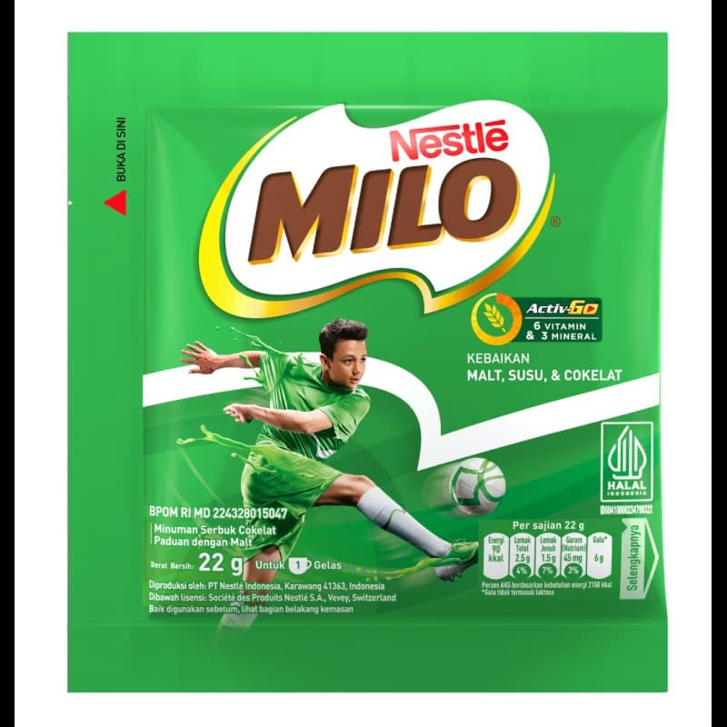 

MILO Sachet 22gr (Per Sachet) / isi - 10 Sachet
