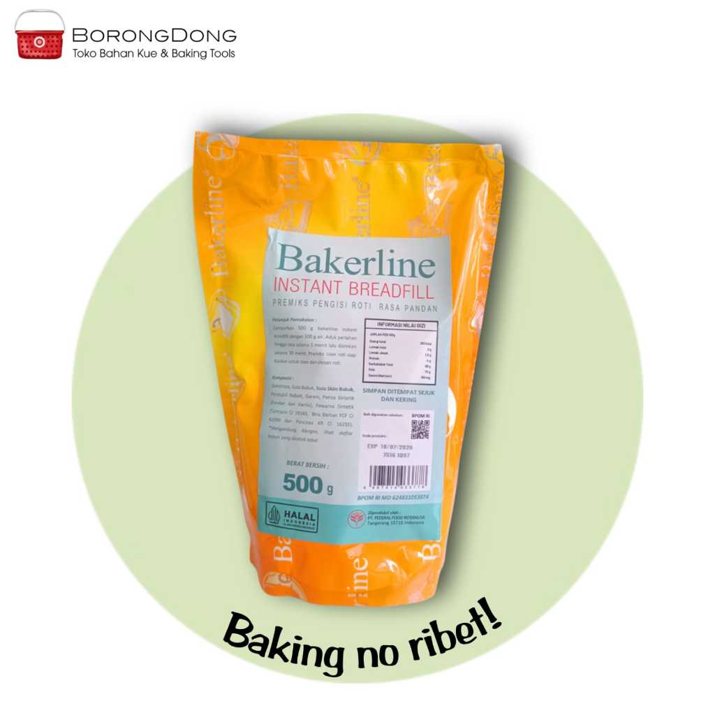 

Bakerline Pandan 500 Gr / Breadfilll / Isian Roti / Topping Martabak
