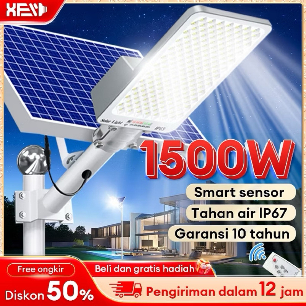 lampu tenaga surya outdoor otomatis nyala 3800W lampu solar