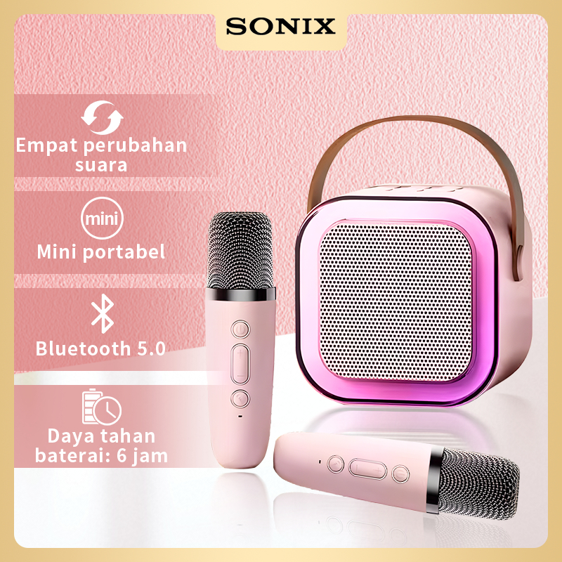 Sonix Karaoke Bluetooth Speaker SK02 Mini Portable Speaker with MIC Full Bass Wireless ktv Cute Wire