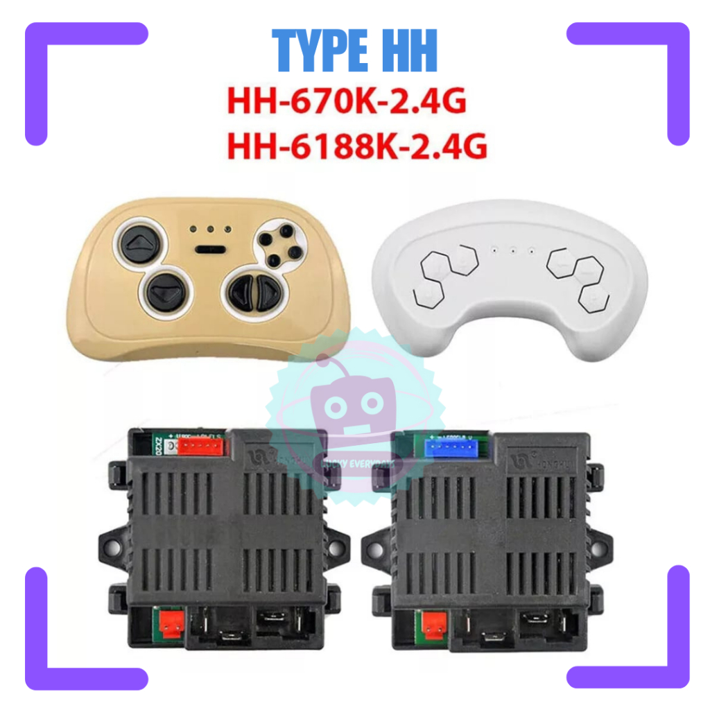 RECEIVER REMOT HH-2158K-12V / HH-670K-12V 5P HH-6188K 12V 6P MOBIL MAINAN AKI ANAK REMOT CONTROL MOD