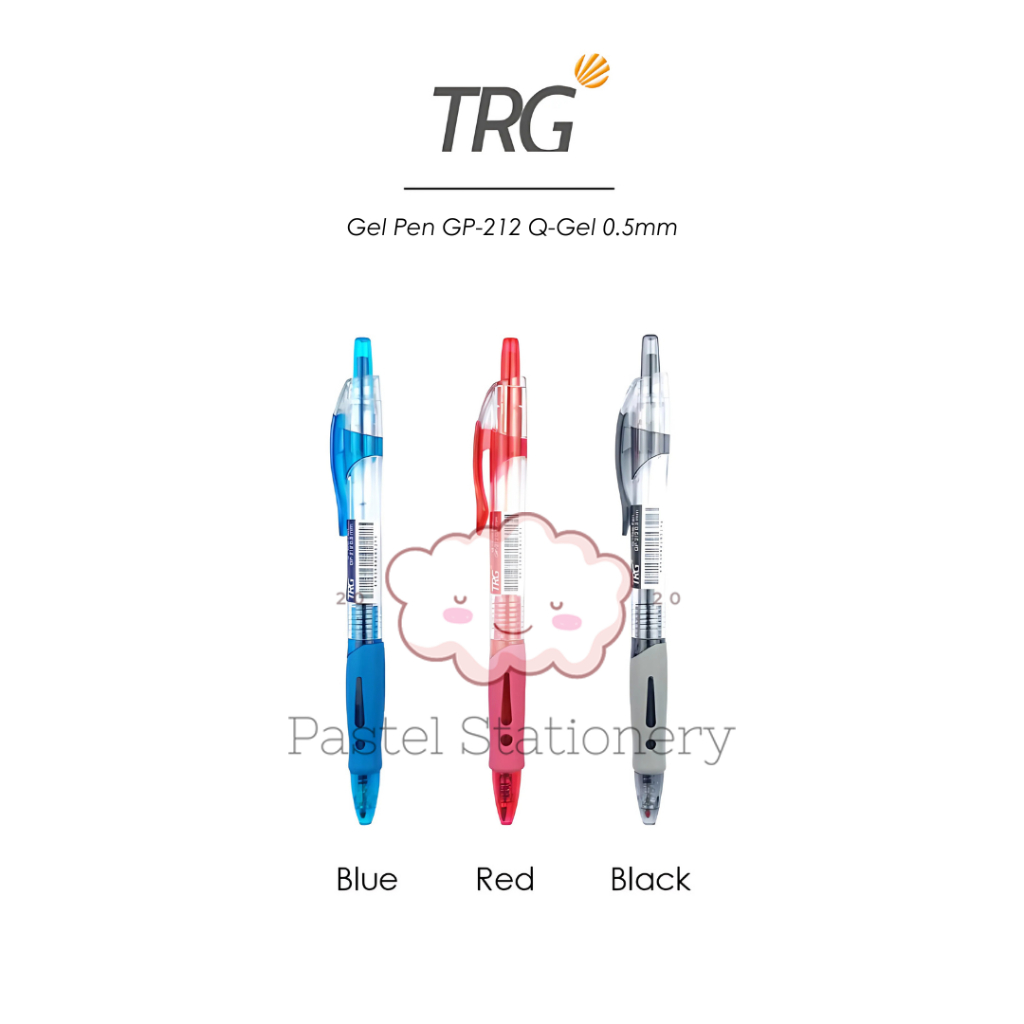 

TRG Q Gel Pen GP-212 0.5mm - Pulpen Bolpen Pena Gel Hitam Biru Merah 0,5 mm TRG