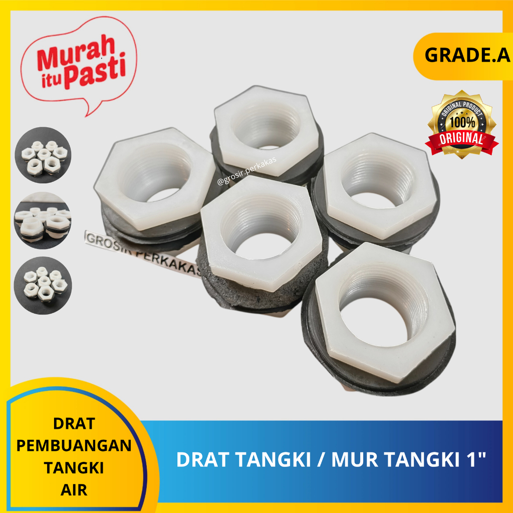 DRAT TANGKI / MUR TANGKI 3/4" & 1" -  mur toren / mur tandon. [A][#DRAT TANGKI]