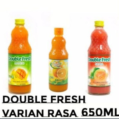 

[oddsolshop] pekanbaru/Double Fresh Minuman Sirup 650ML Rasa Mango Orange Lemon Jeruk & Mangga