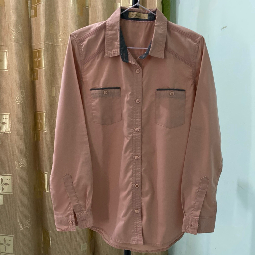 [Keep] Preloved Kemeja Soft Pink by JJ Jeans