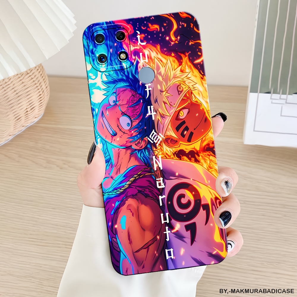Softcase Realme C25 C12 C15 C11 2020/2021 C20 Casing Ponsel Motif Anime One Piece Case Silikon Hp