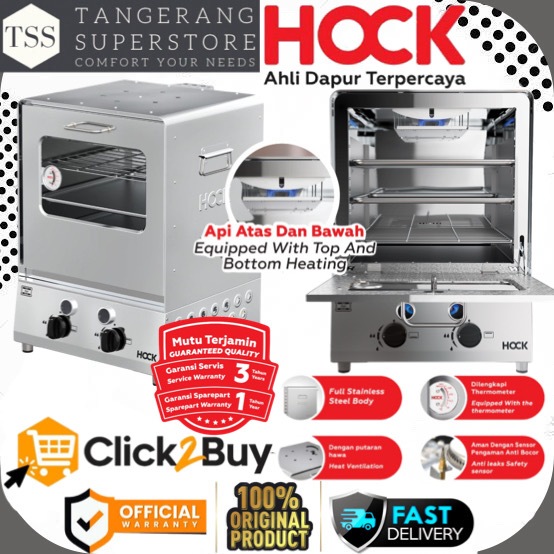 OVEN HOCK 29 LITER PORTABLE OVEN STAINLESS STEEL HO-GS203 GS203 HO GS203 PORTABLE OVEN GAS HOCK PORT