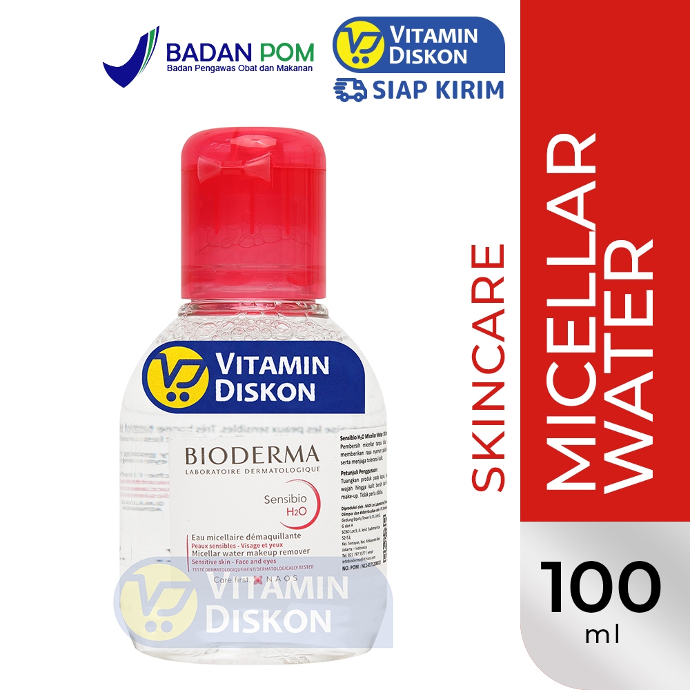 BIODERMA SENSIBIO H2O 100ML | Micellar Water, Semua Jenis Kulit, Pembersih Wajah, Make Up, Debu, Pol