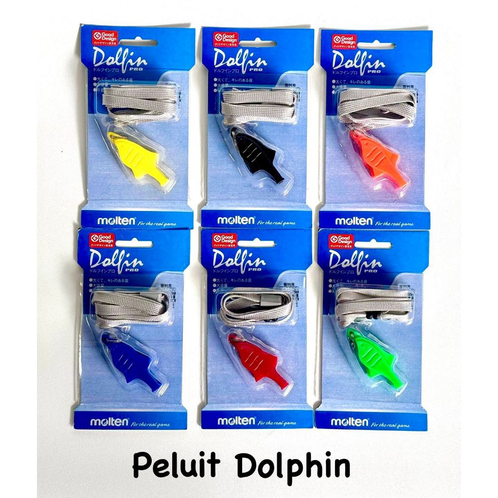 Pluit Peluit Dolphin Pro Molten Warna Tali Wasit Bola Voly Dll Pertandingan Olahraga