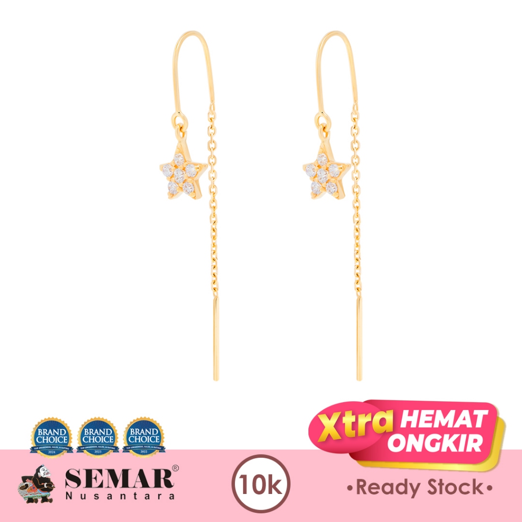 Anting Emas Slundup Ayana Star Gold 10K Semar Nusantara