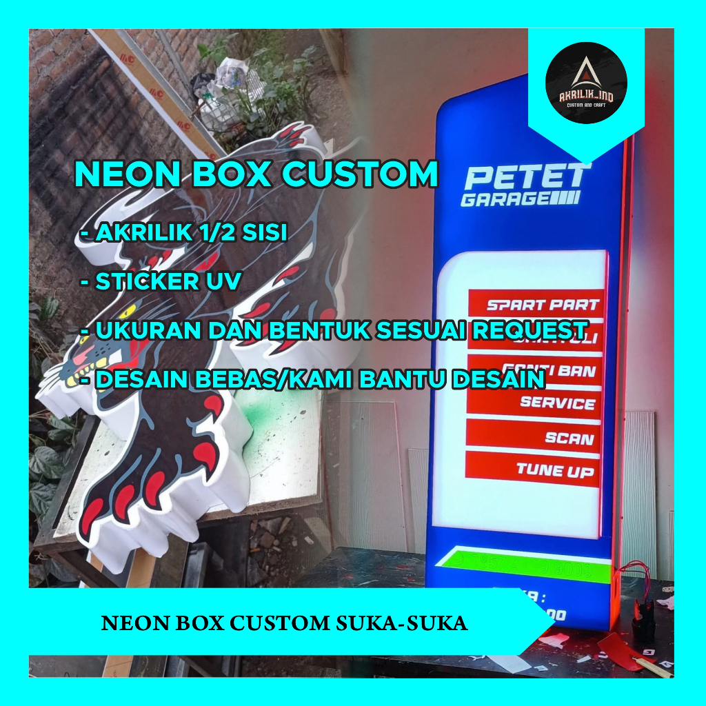 Neon Box Custom Neon Box Unik Neon Box Murah Neon Box Praktis