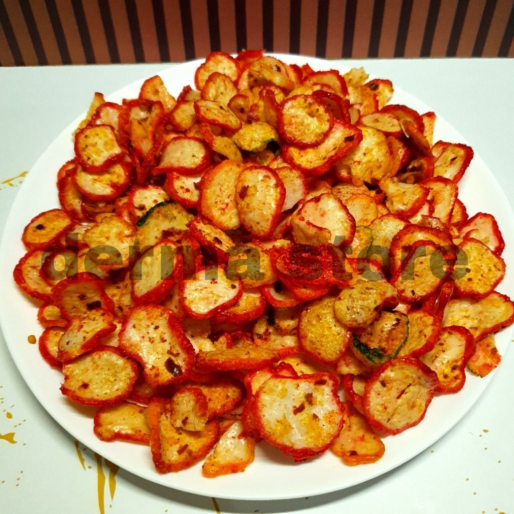 

Krupuk Seblak Kencur 1/4 KG - Keripik Seblak - Krupuk Seblak Kencur 250 Gram