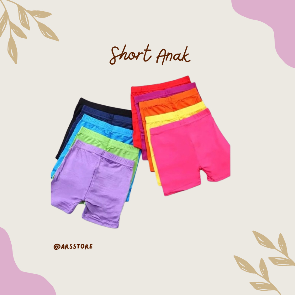 Short Anak Perempuan 1-12 Tahun Daleman Short Pants Anak