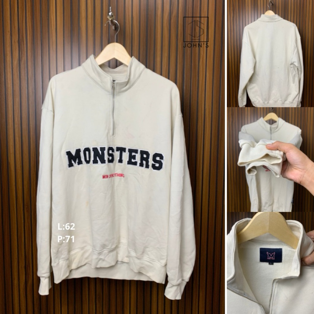 CREWNECK ZIPPER MONSTER | CREWNECK SECOND BRAND