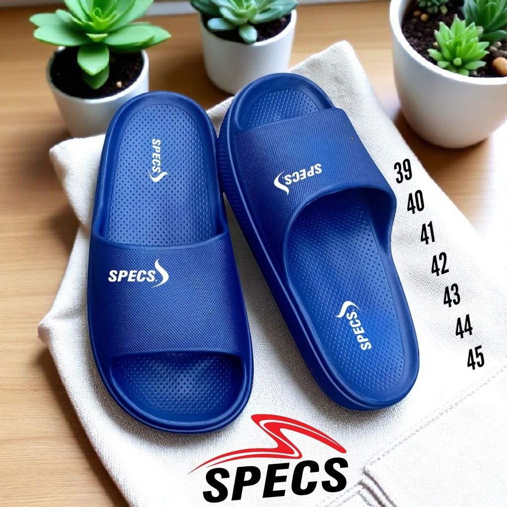 Sandal SPECS  original Pria  Sandal Slip On Karet Solid Sandal Pria Sederhana dan Nyaman T...