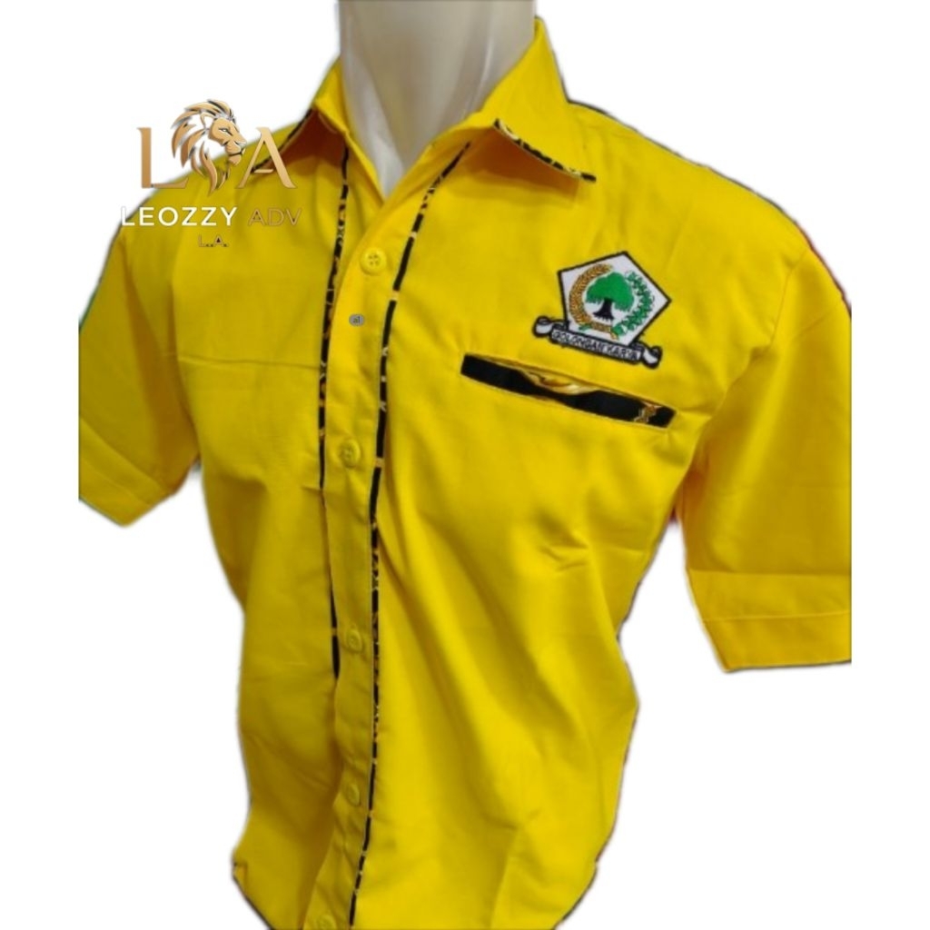 Kemeja Golkar Batik Lengan Pendek kantong 1
