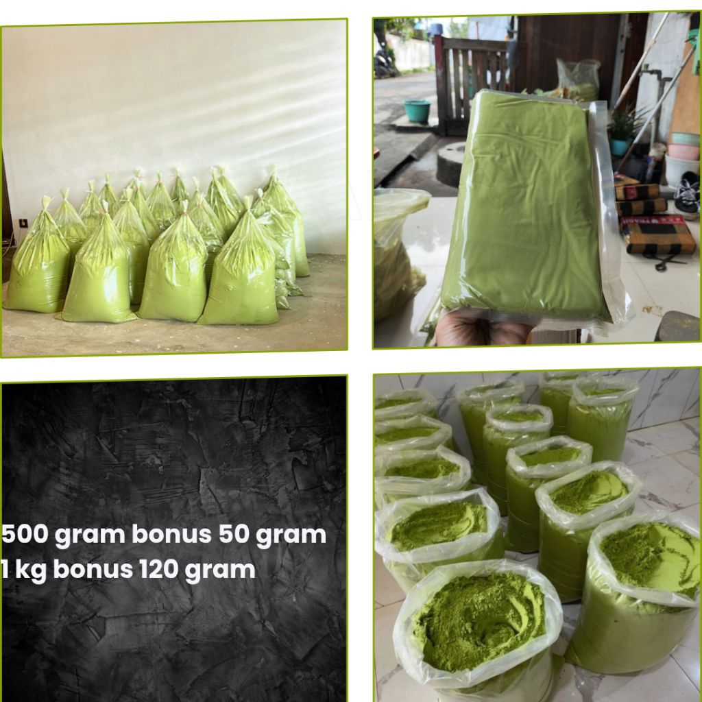 

bubuk minuman moringtea bubuk hijau 2 varian