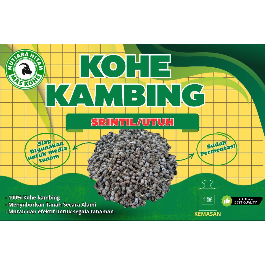 KOHE KAMBING UTUH FERMENTASI (SRINTIL) 1KG