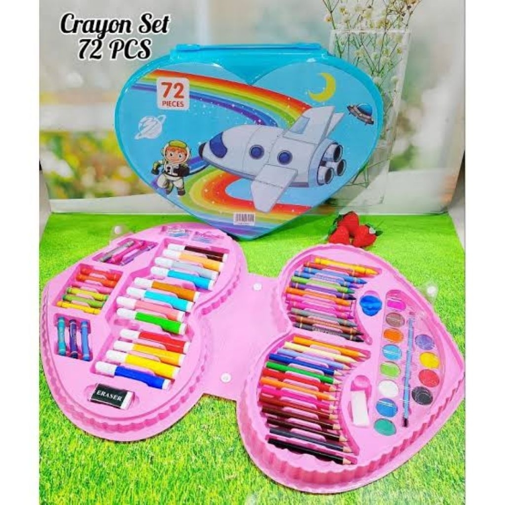 

(RGZ) CRAYON 72 PCS BENTUK LOVE / CRAYON ISI 72 PCS / CRAYON SET MEWARNAI BENTUK LOVE