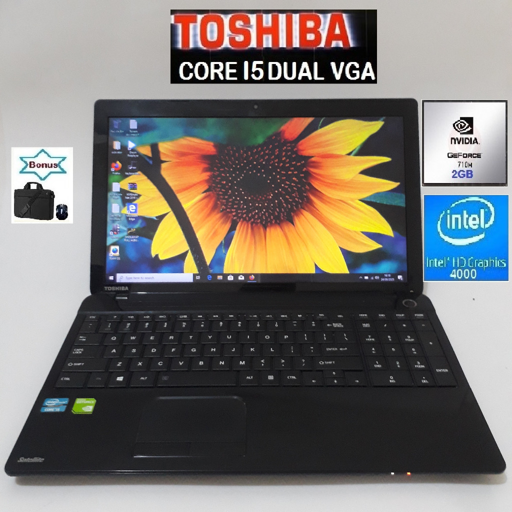 laptop Toshiba ram 4gb hardisk 500gb
