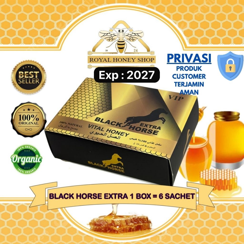 

Black Horse Extra Vital Honey Original 1 Box 6 Sachet