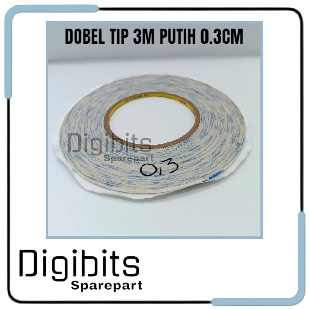 Dobel Tip 3M 0.3mm / Double Tape Tip 3M 0.3 Original Super Kuat