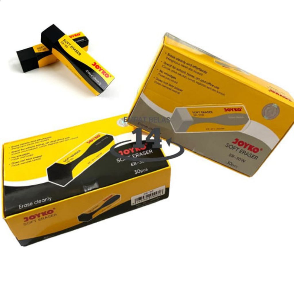 

1 Pak Penghapus Joyko besar Eb - 30 Hitam & Putih ( Isi 30 Pcs )