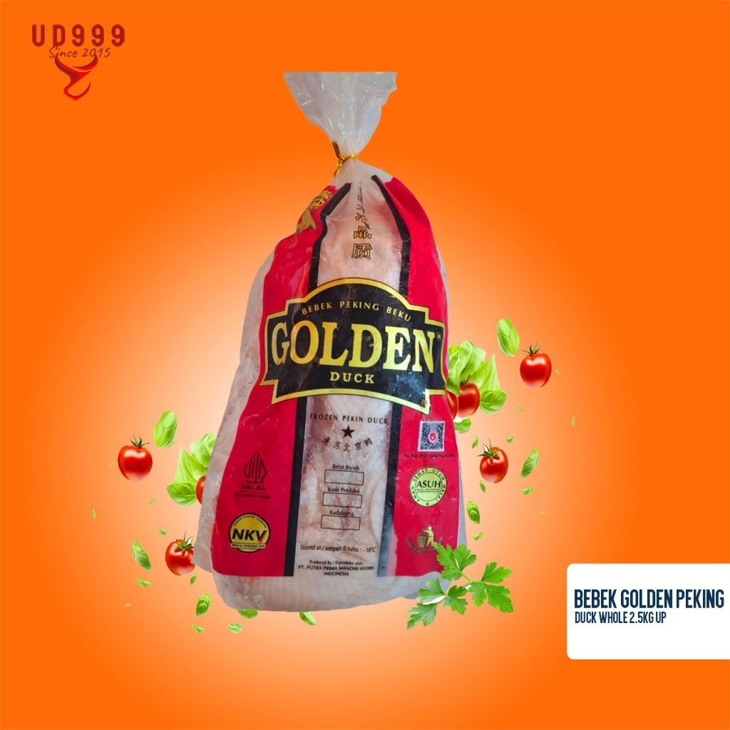 

GOLDEN DUCK WHOLE PEKING FROZEN SIZE 2.6KG UP/ EKOR