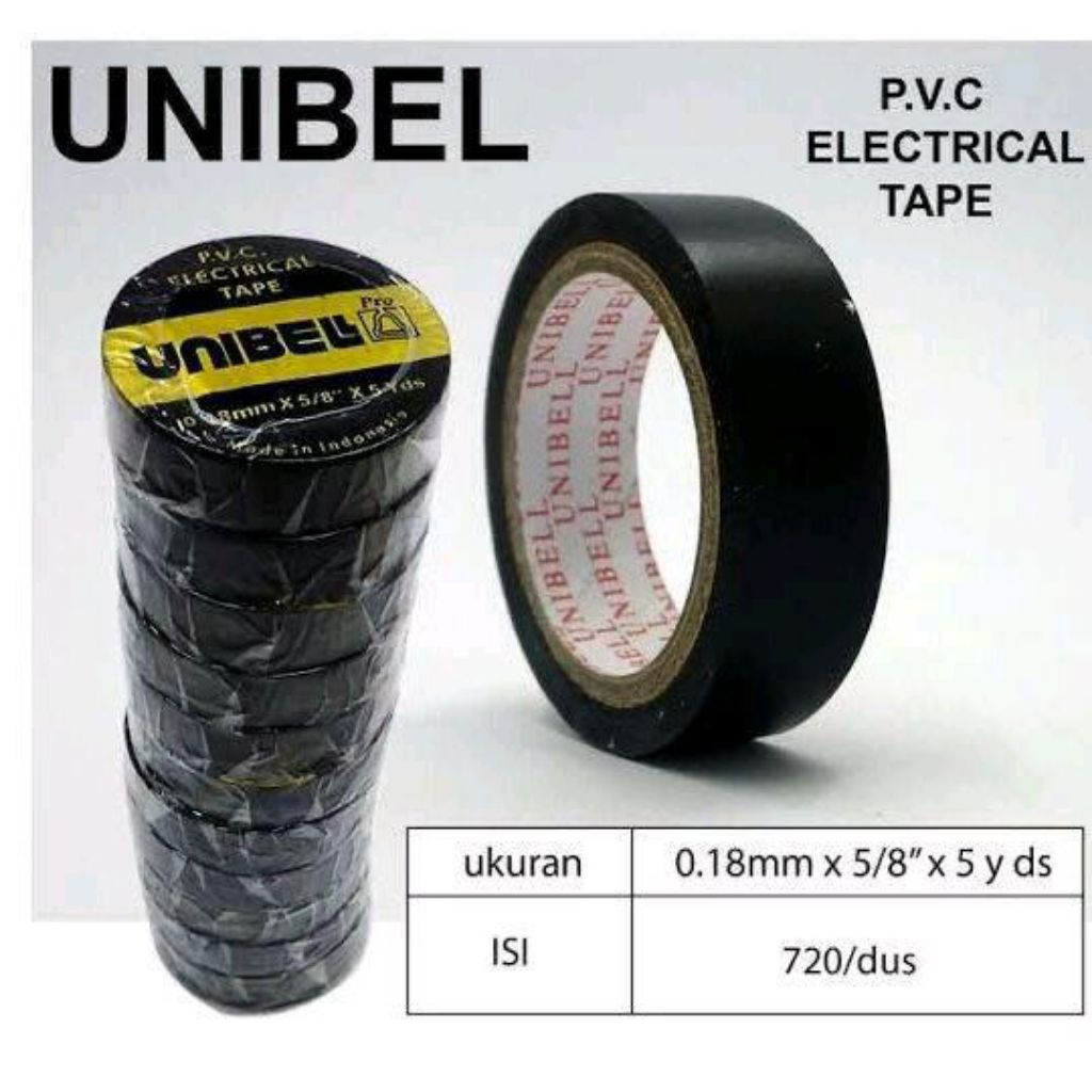 

selotip hitam unibel rol isi 12
