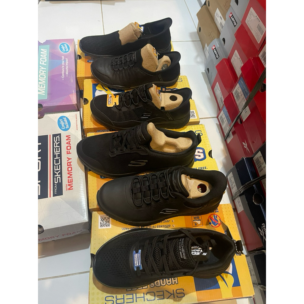 Skechers size 36 37 38 39 40 SEPATU SKECHERS  FULL BLACK WOMENS ORIGINAL STORE SeKECeHERS HITAM SKWE