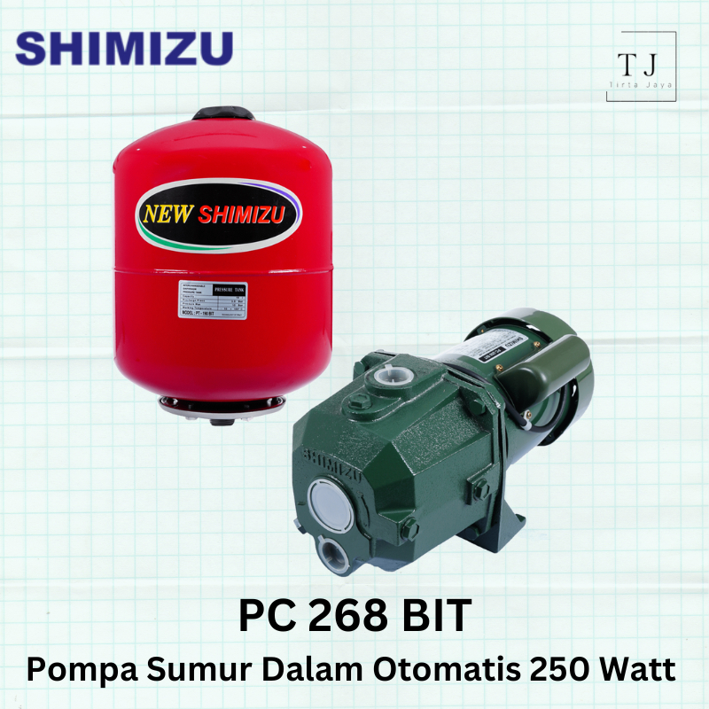 SHIMIZU PC 268 BIT Pompa Air Shimizu Sumur Dalam OTOMATIS JET PUMP