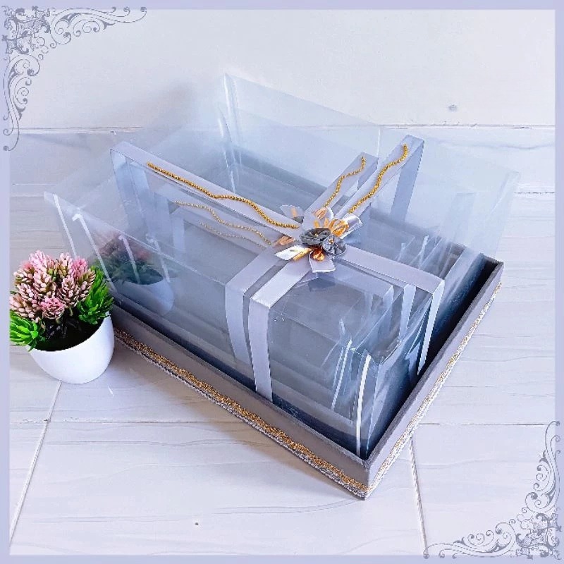 

Box Kotak Seserahan Pernikahan Tempat Perhiasan Full Set Isi 4 Box Mika Premium Murah