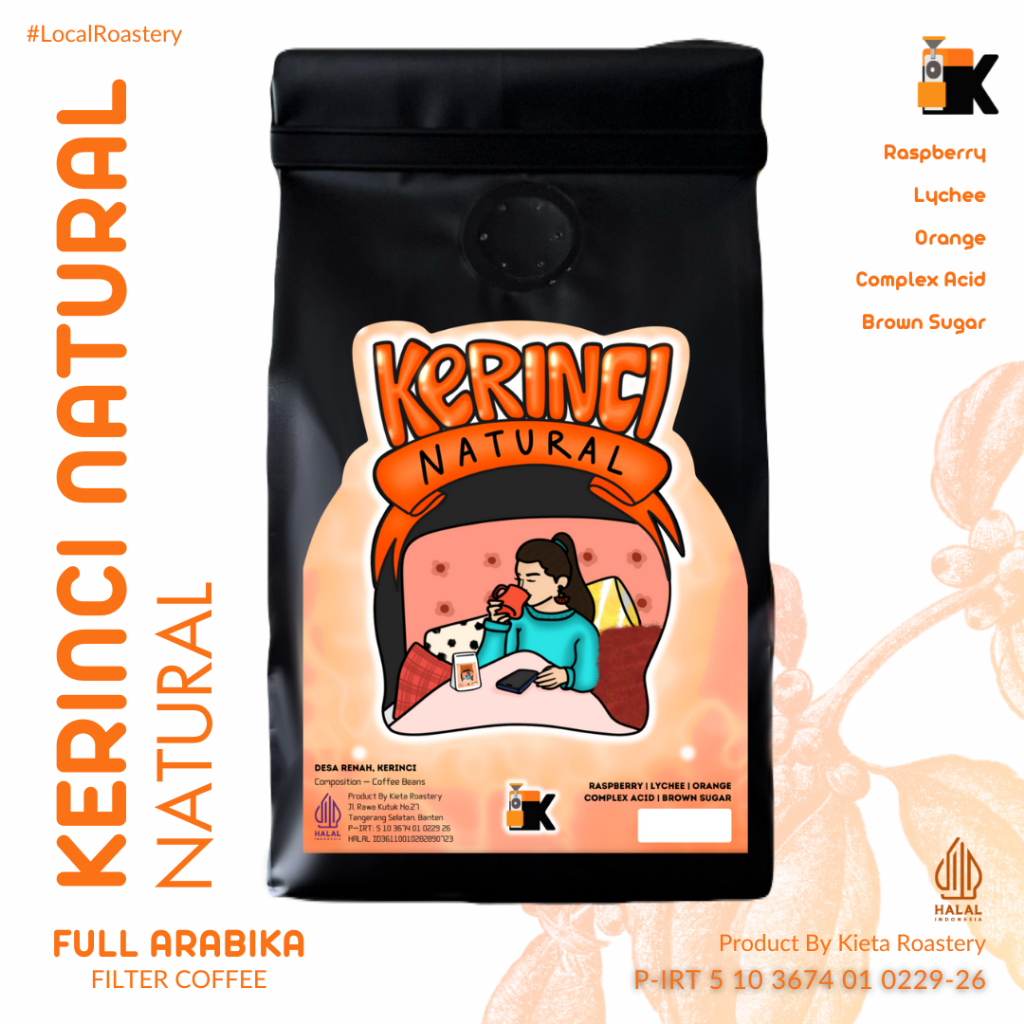 

Kieta Roastery - Biji Kopi Kerinci Natural 100% Arabika / Bubuk Roasted Coffee Bean Filter Single Origin