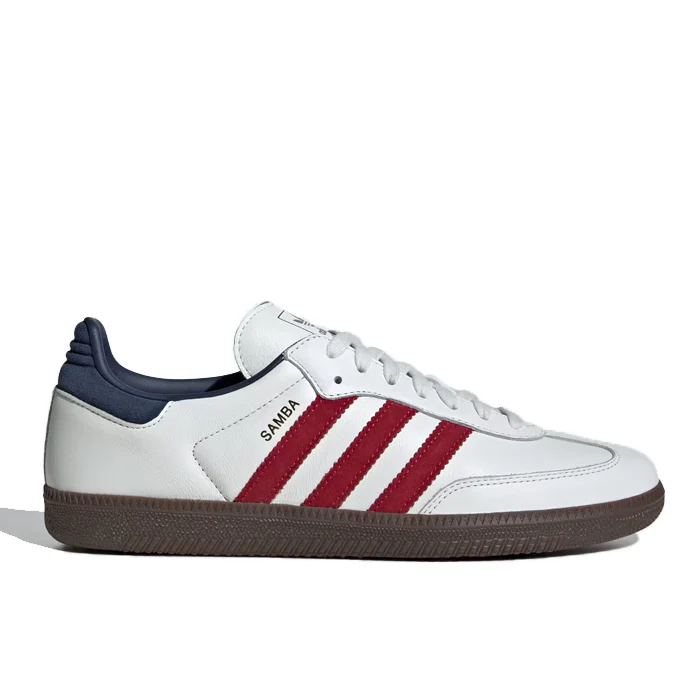 Sepatu Adidas SAMBA OG Core White / Team Victory Red / Night Indigo - IH4881