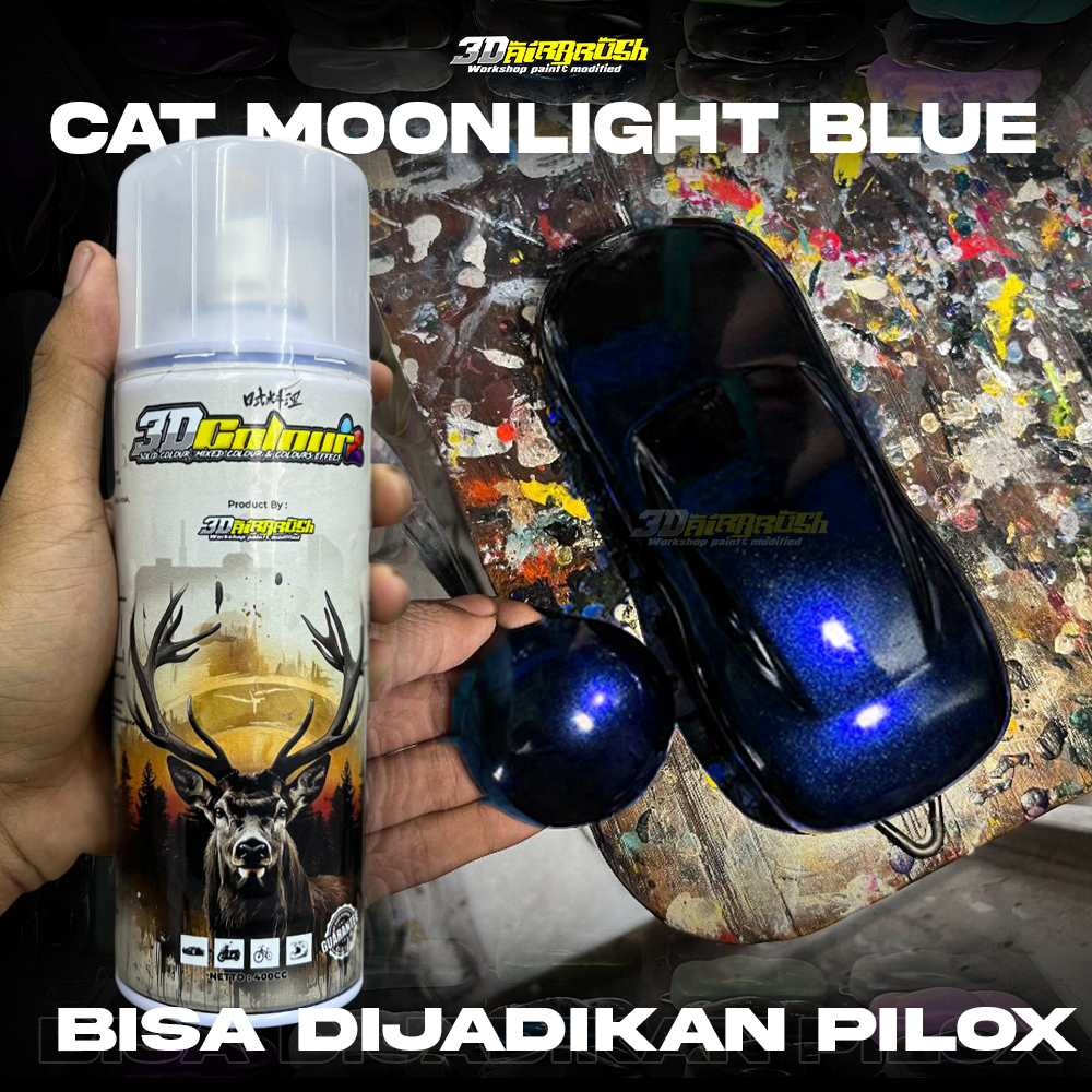 (BISA DIJADIKAN PILOX) CAT MOONLIGHT BLUE / LEMBAYUNG BIRU / CAT HITAM EFECT BIRU / CAT BIRU GELAP