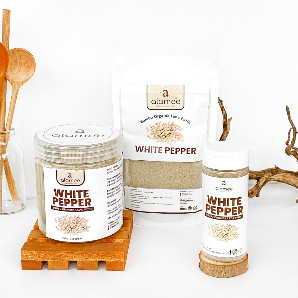 

ALAMEE Lada Putih Bubuk White Pepper Powder Merica Whitepepper Bumbu Dapur Instan Tanpa Campuran