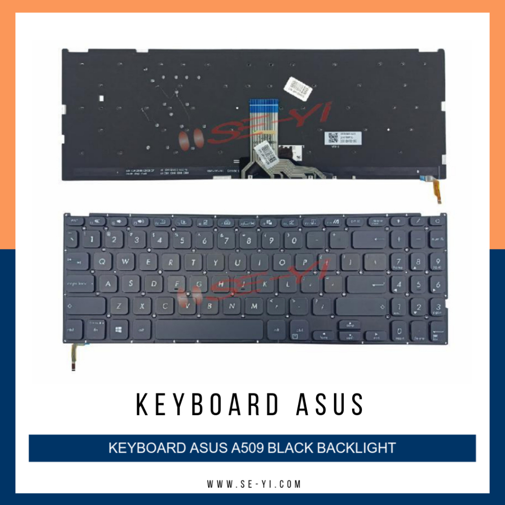 KEYBOARD ASUS VIVOBOOK 15 A509 A509F A509FA A509FJ A509MA X509 BLACK WITH BACKLIGHT