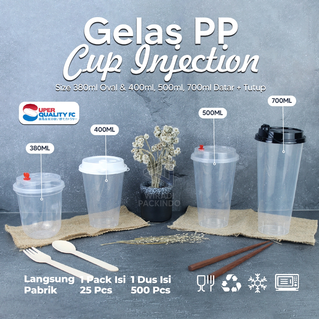 Thinwall Cup Injection Oval 380Ml 12Oz & 500Ml 16Oz / 700Ml 24Oz Datar / Pp Cup Injection Reusable
