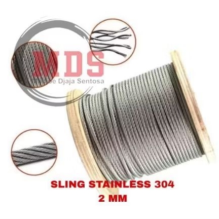 sling stainless 2mm / seling stainless 2mm / kawat sling stainless Steel 2mm / kawat seling stainles