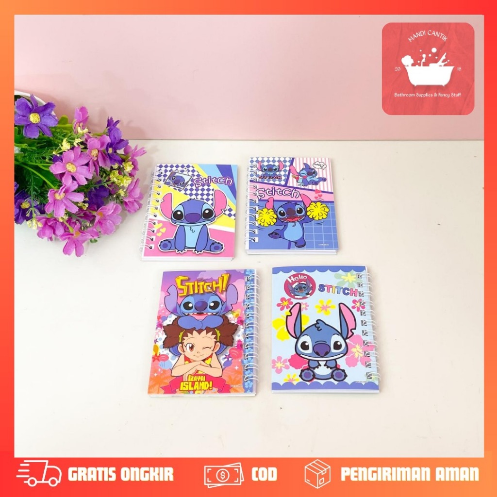 

BUKU BINDER SPIRAL A7 STITCH 1 RENCENG ISI 4 PCS BK-1949 PAKET NOTEBOOK BUKU TULIS DIARY SPIRAL MURAH PAKET LUCU IMUT