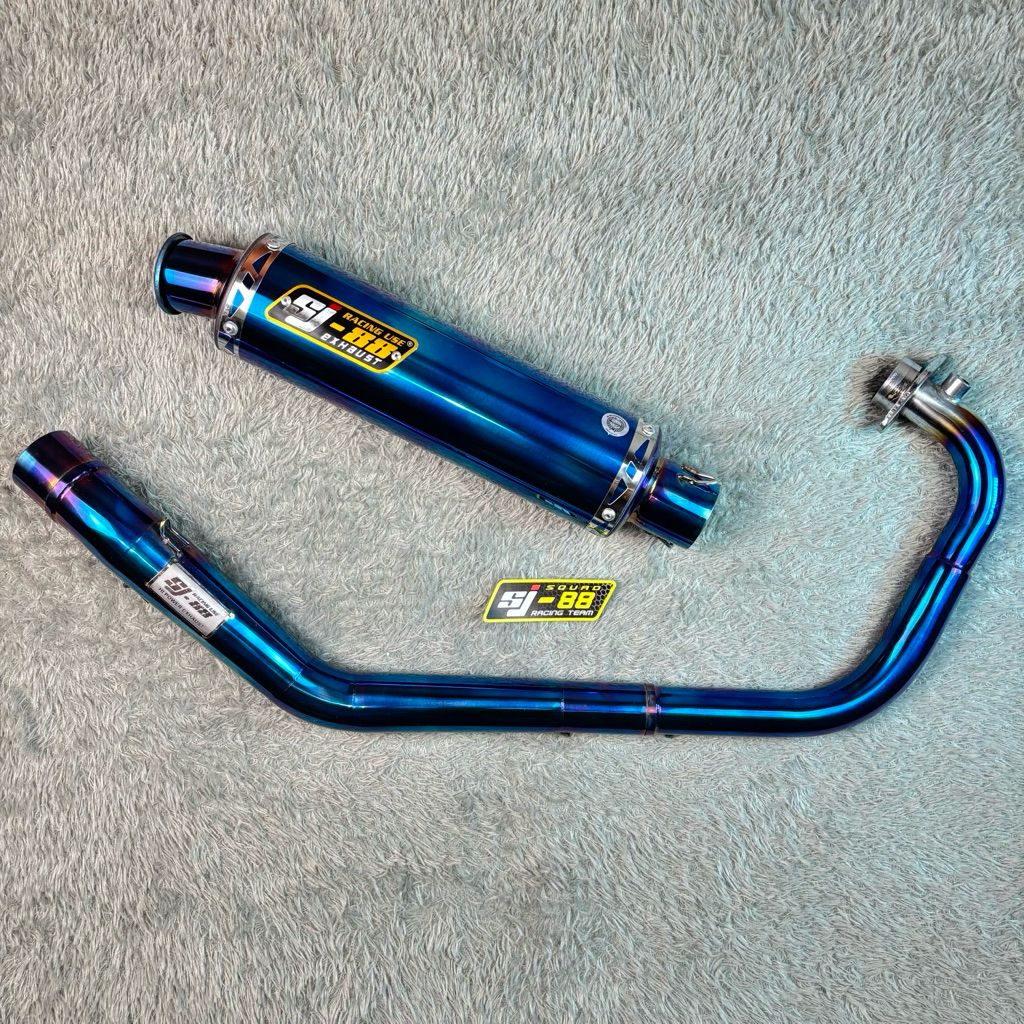 KNALPOT SJ88 RRS1 SATRIA FU INJEKSI BLUE