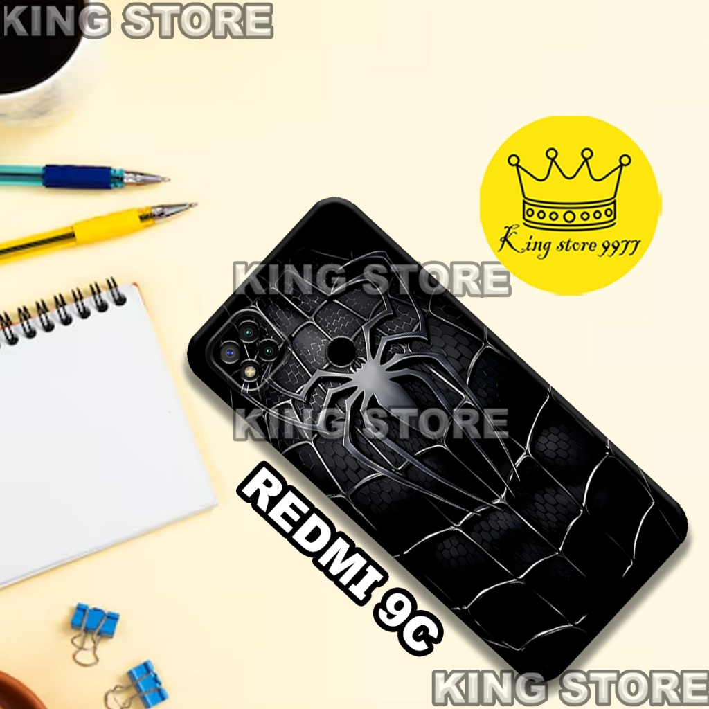 (KS11)  Softcase karet untuk REDMI 9C Motif gambar karakter Spiderman/casing REDMI 9C terbaru/kesing