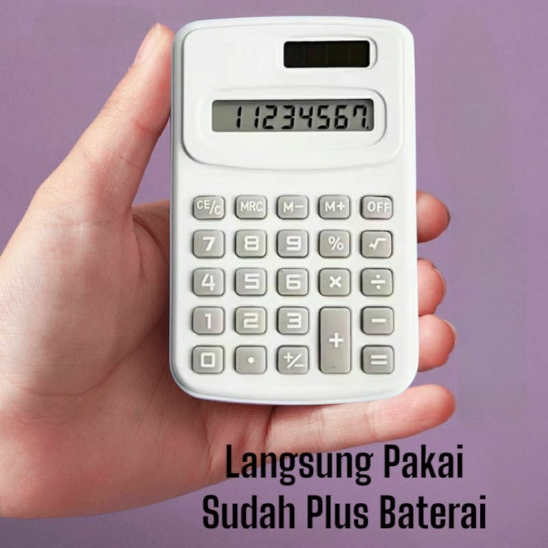 

COD KALKULATOR SUDAH PLUS BATERAI MINI POLOS / MINIMALIS 8 DIGIT UNTUK DAGANG/ SEKOLAH/ KANTOR/ BISNIS