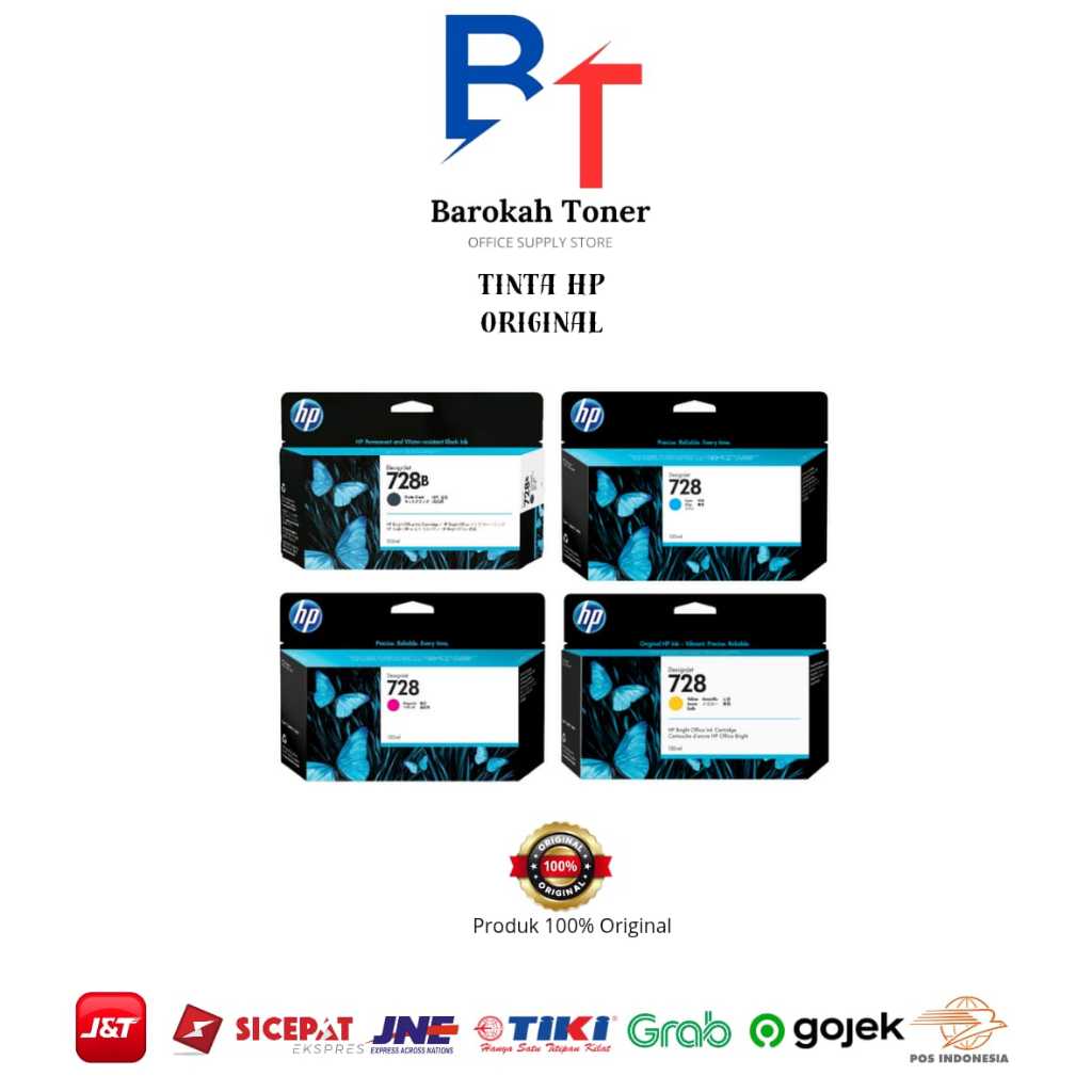 TINTA PLOTTER HP 728 COLOUR 130ML (B,C,Y,M)