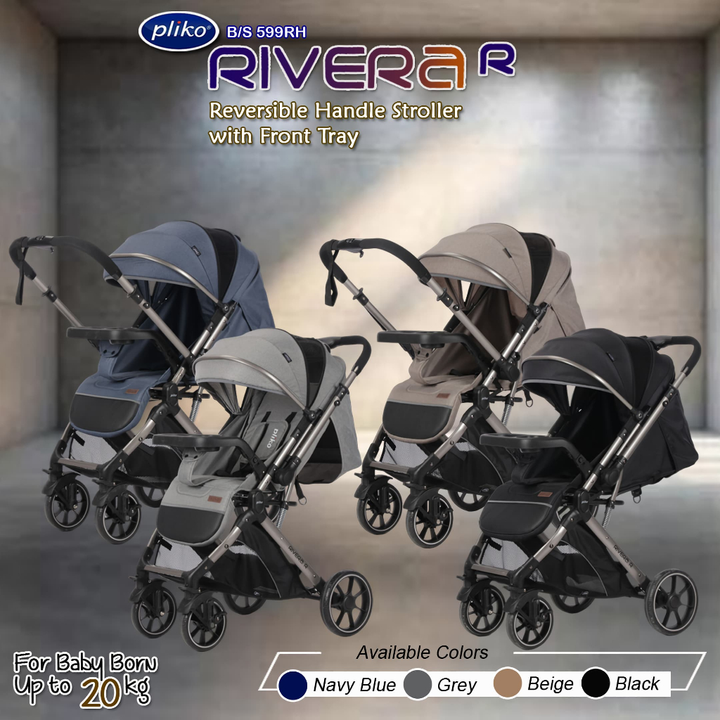 Stroller Lipat Pliko Rivera 599 R Kereta Dorong Bayi Dua Arah