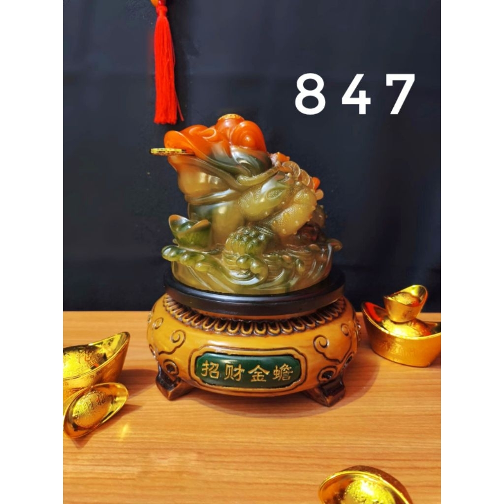 Pajangan Fengshui Katak Rezeki / Patung Jin Chan (Chan Chu) / Patung Katak Hoki (847)